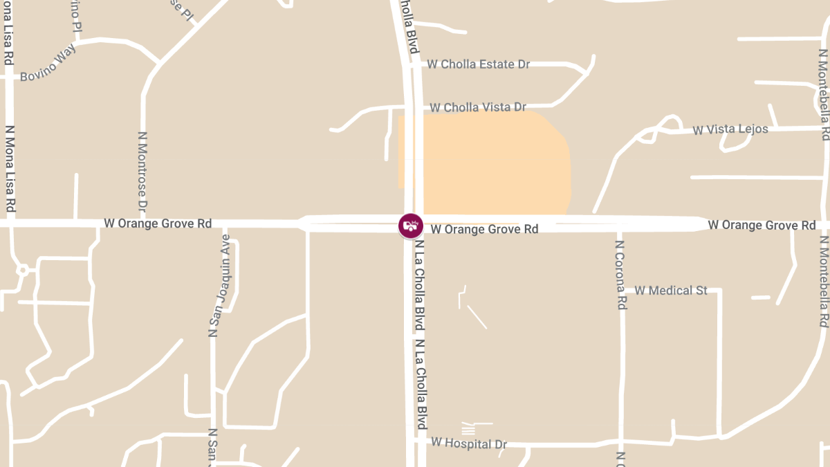 Crash with Injuries at Orange Grove and La Cholla