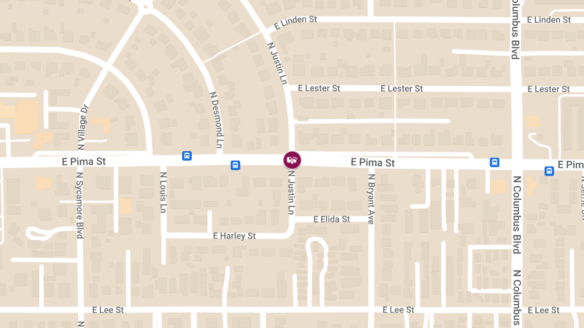 Crash with Injuries at Pima St and Justin Lane