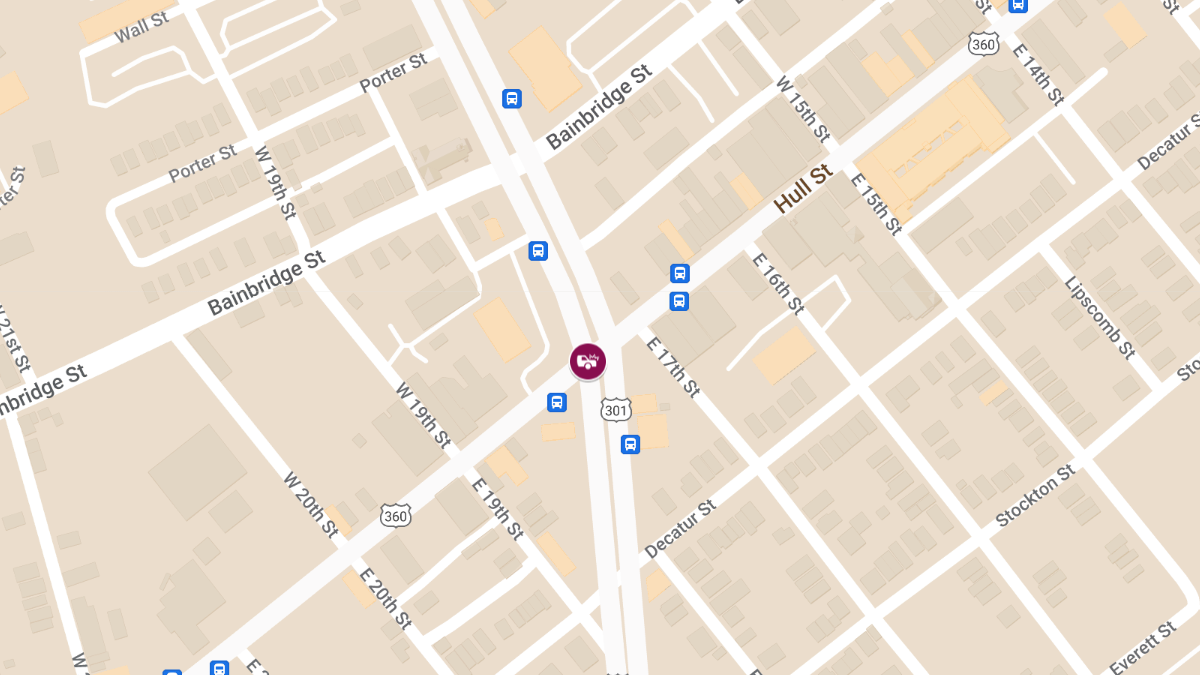 Crash with Injuries at Richmond Hwy & Hull St