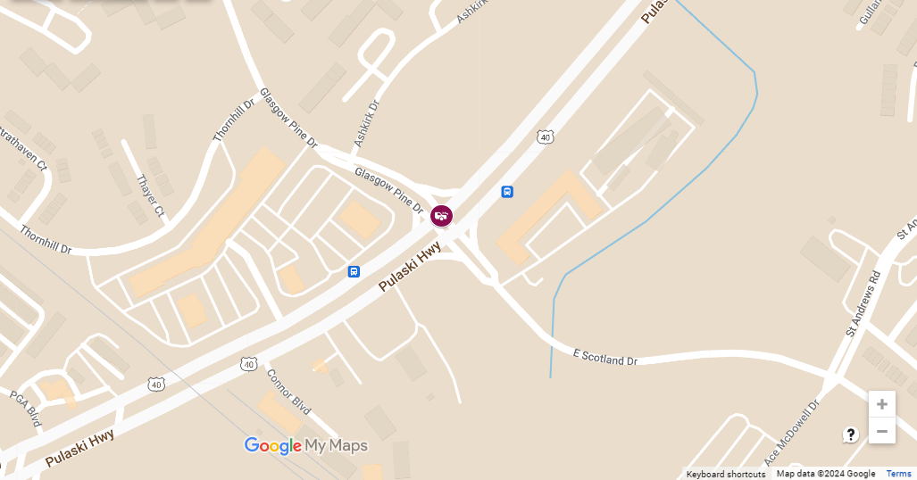 Crash with Injuries at Route 40 and Scotland Drive
