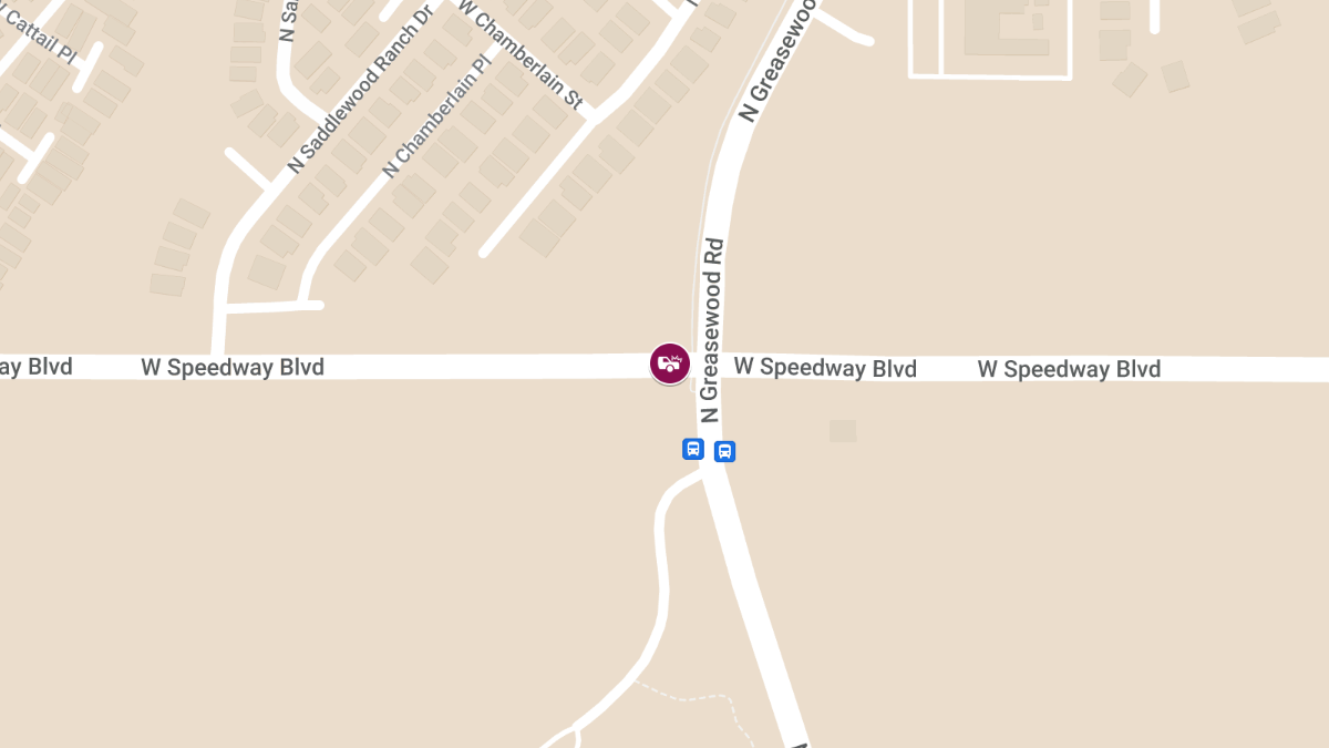 Crash with Injuries at Speedway and Greasewood