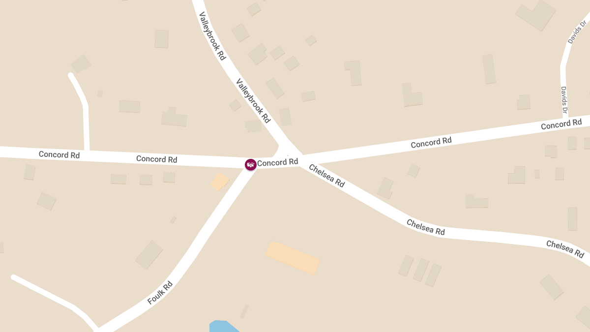 Crash with Injuries on Concord Pike at Foulk Road