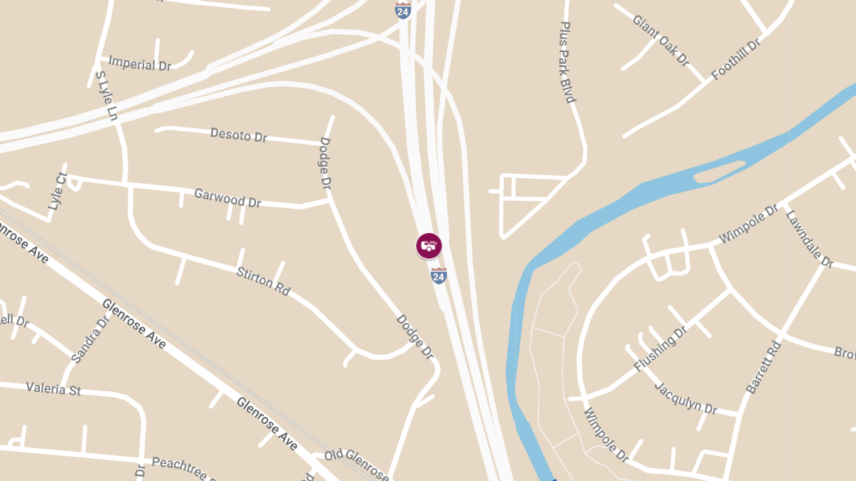 Crash with Injuries on I-24 W Between Briley Parkway and I-440 Split