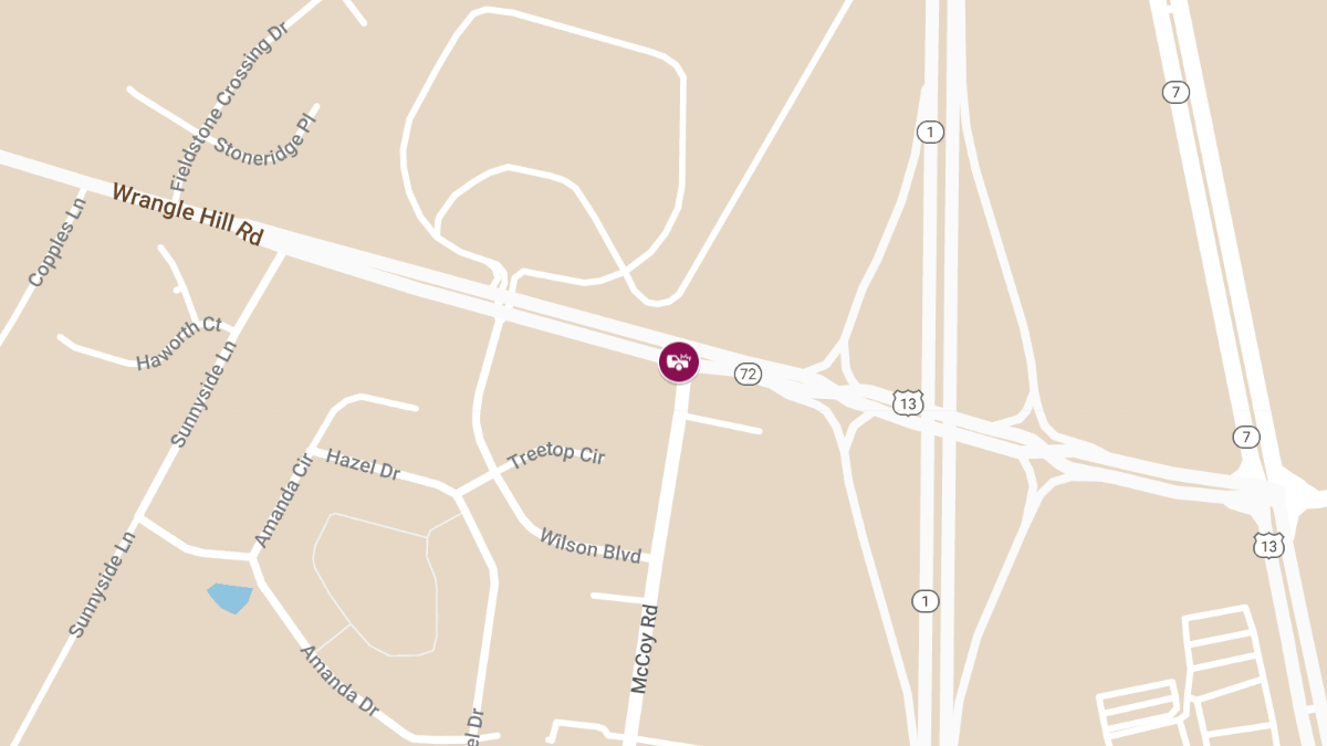 Crash with Injuries on Route 72 Southbound at McCoy Rd