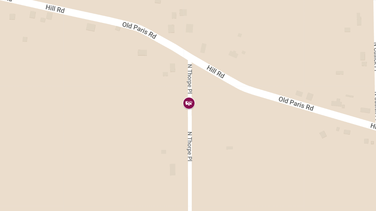 Crash with Injury at 199 N Thorpe Place