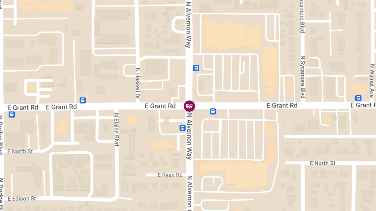 Crash with Injury at Alvernon Way and Grant Rd