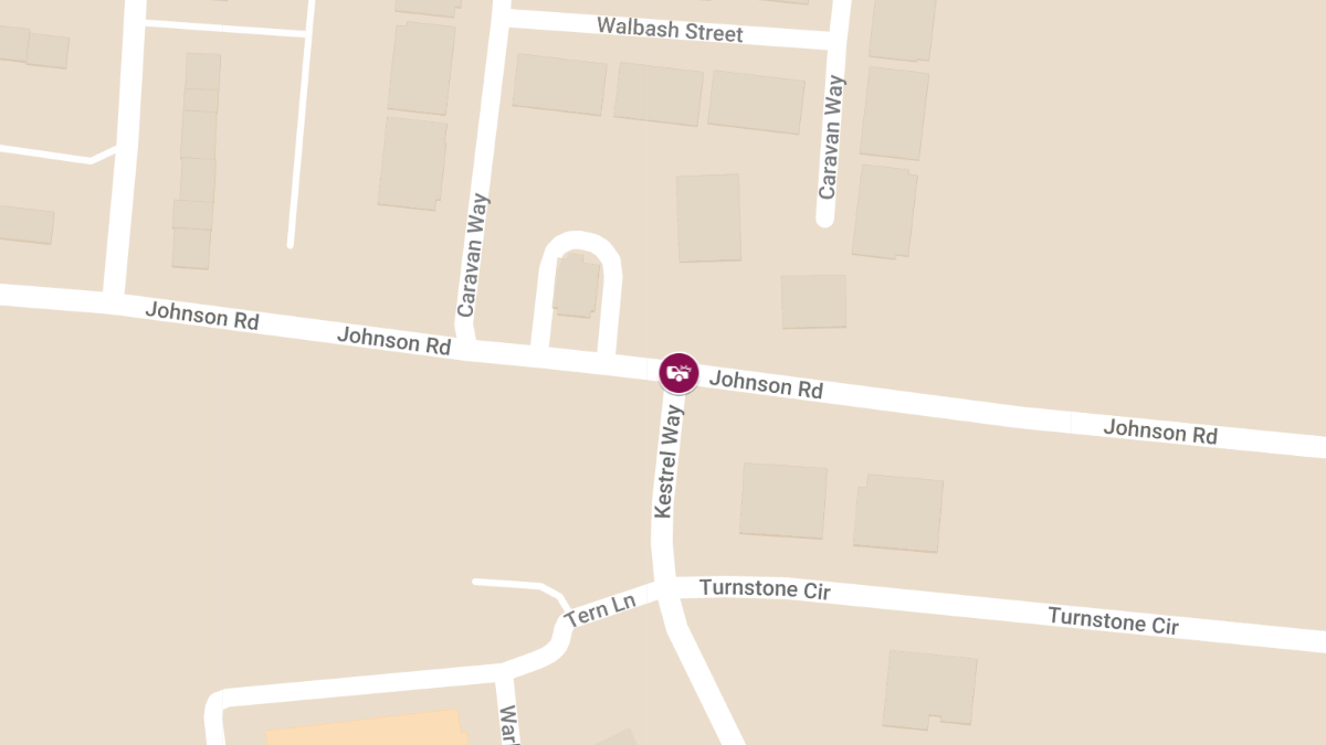 Crash with injuries at Johnson Rd and Kestrel Way