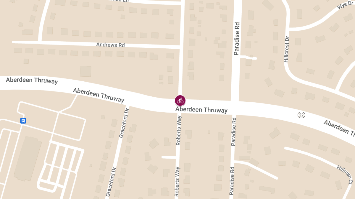 Cyclist Struck by Vehicle at Aberdeen Thruway and Roberts Way