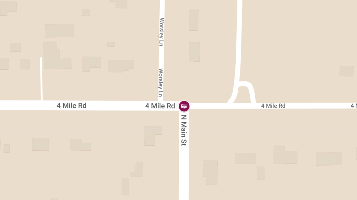 Fatal Crash During Police Pursuit at 4 Mile Rd and Main St
