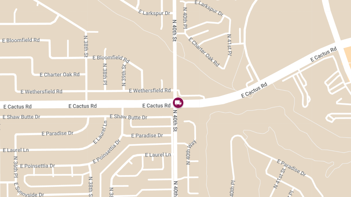 Fatal Crash Involving Garbage Truck at 40th St and Cactus Rd