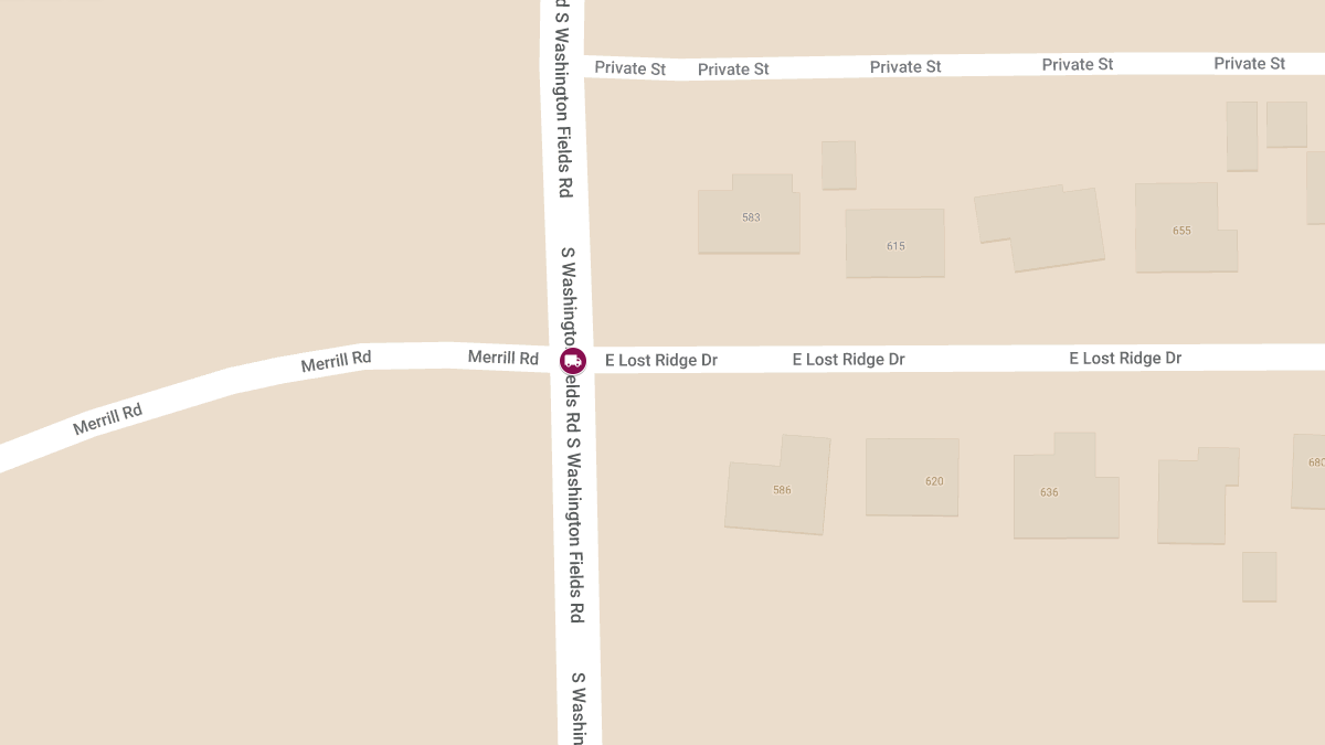 Fatal Crash Involving Mini Cooper and Garbage Truck at Washington Fields Rd and Merill Rd