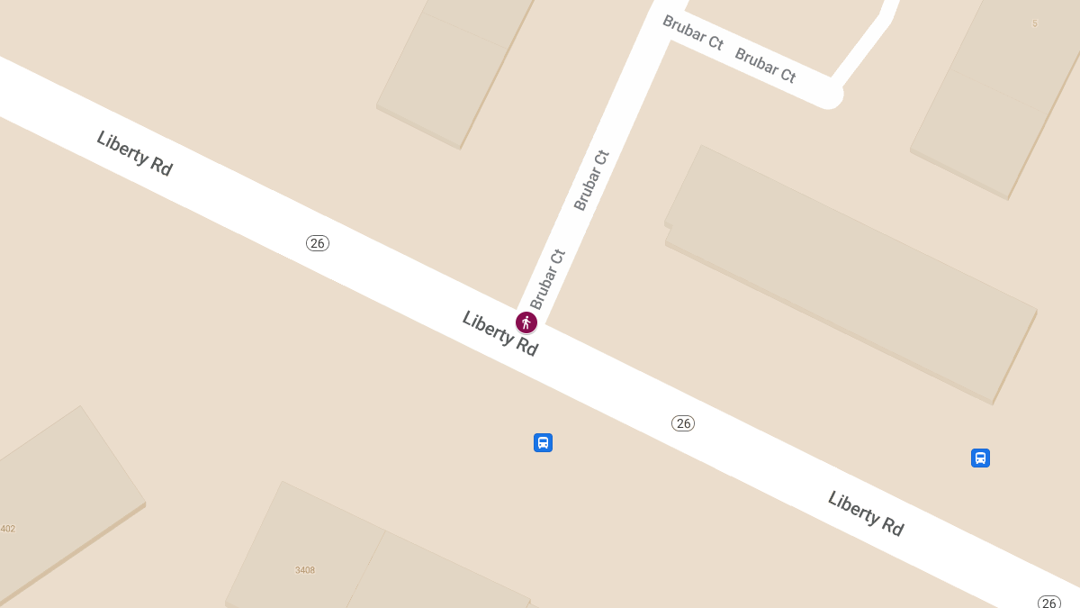 Fatal Crash Involving Pedestrian at Liberty Rd and Brubar Ct