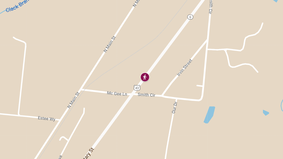 Fatal Hit-and-Run Involving Pedestrian on U.S. Highway 43 near Smith Circle