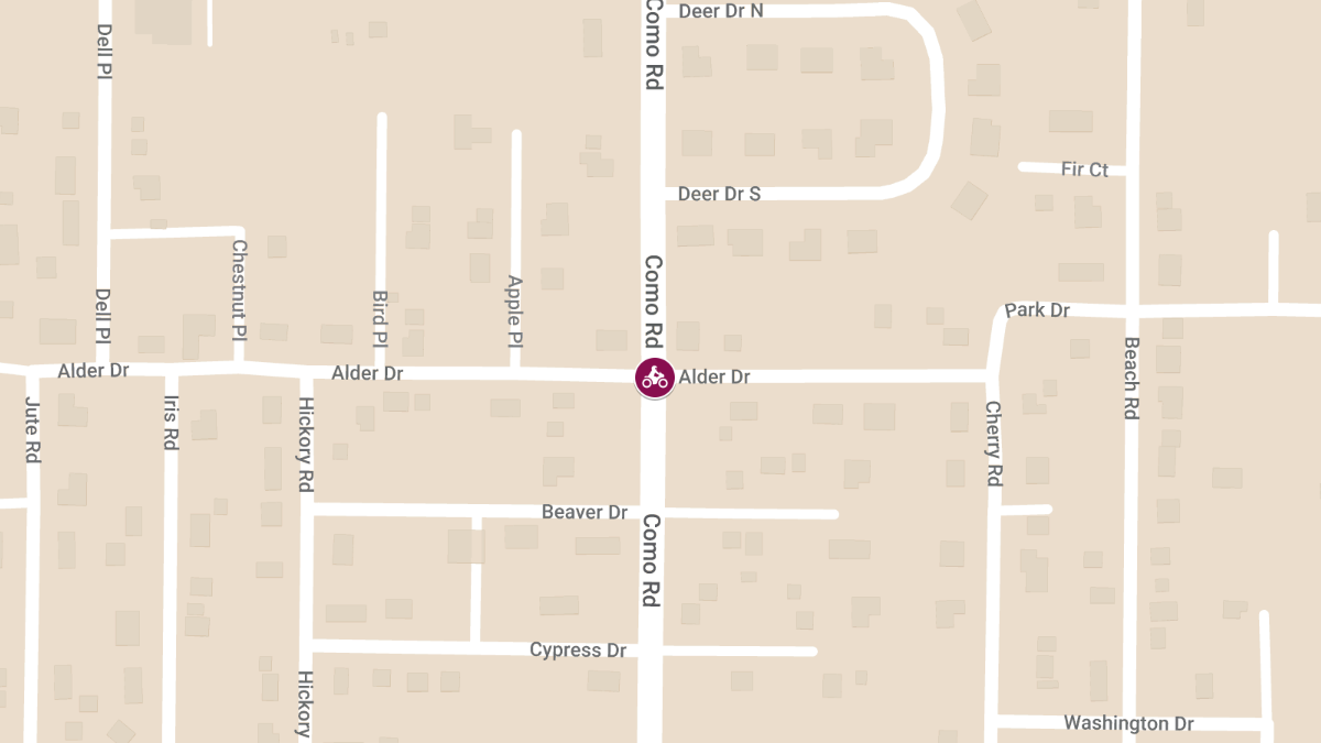 Fatal Motorcycle Crash at Como Rd and Alder Dr