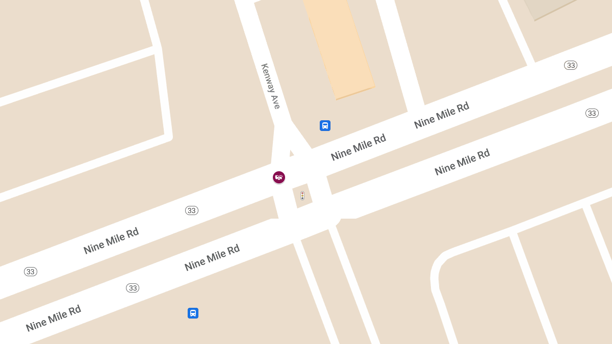 Fire Dept Involved Vehicle with Injuries at Kenway Ave & Nine Mile Rd