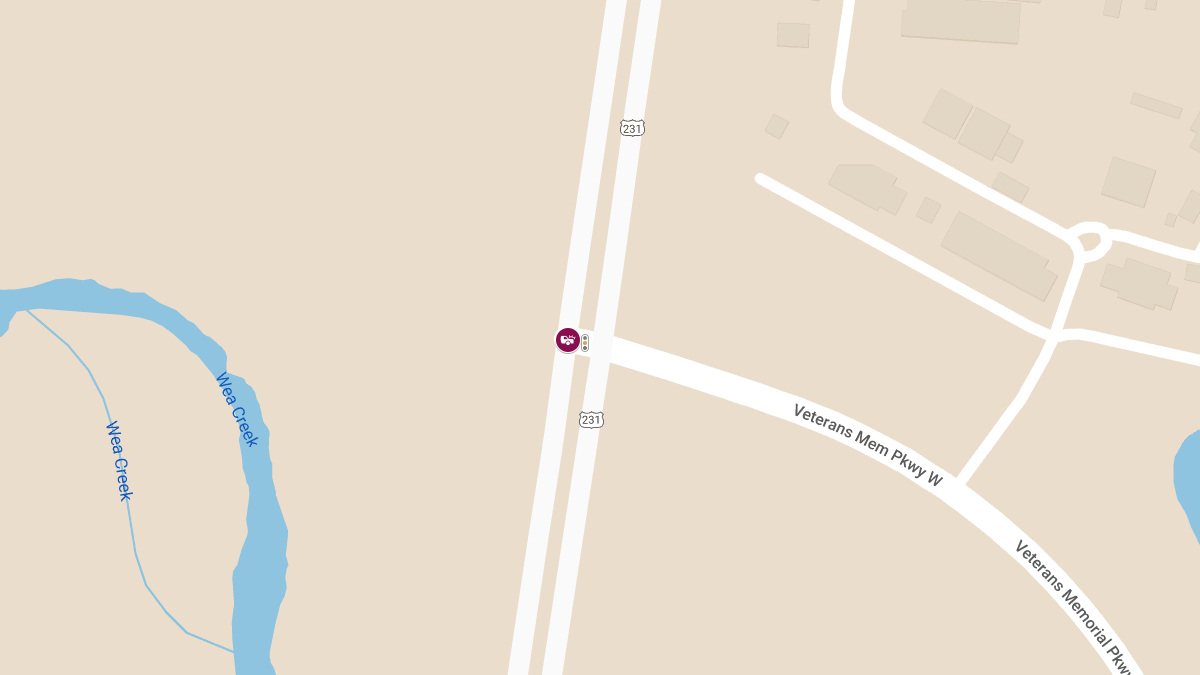 Head-On Collision at Veterans Memorial and US 231 S