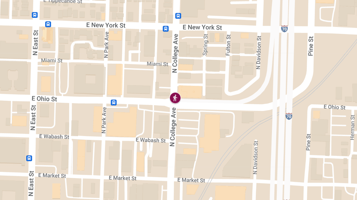 Hit-and-Run Crash at East Ohio St & North College Ave