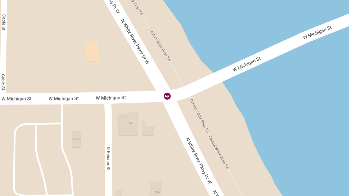Hit-and-Run Incident at W Michigan St and N White River Pkwy W