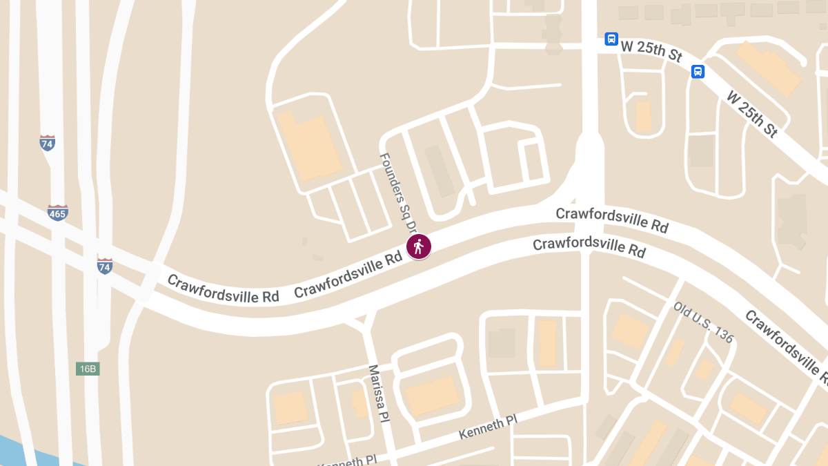 Hit-and-Run Pedestrian Accident at 6345 Crawfordsville Rd