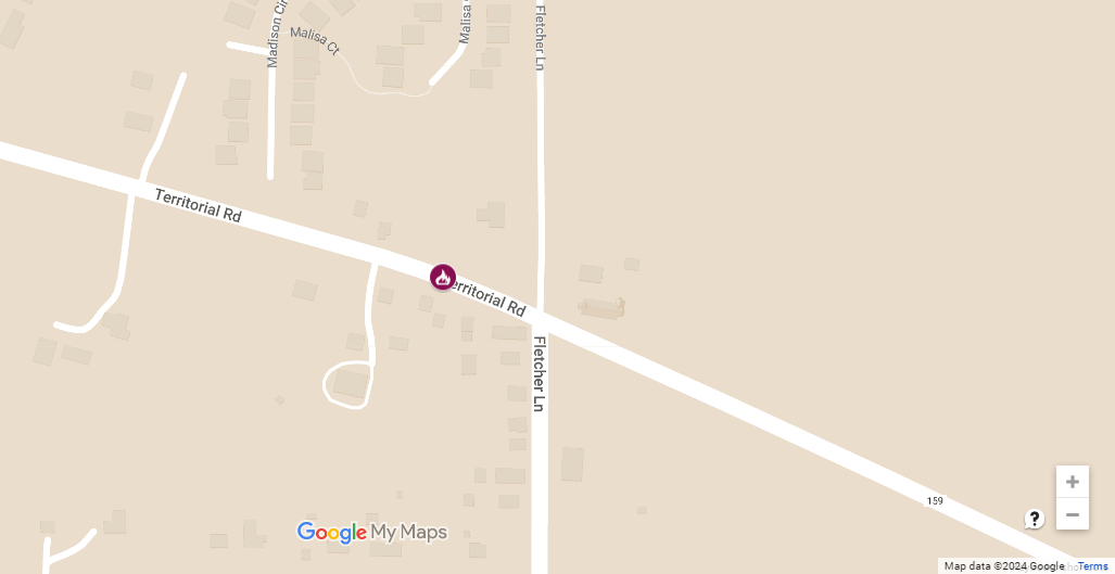 House Fire on Territorial Rd near Fletcher Ln