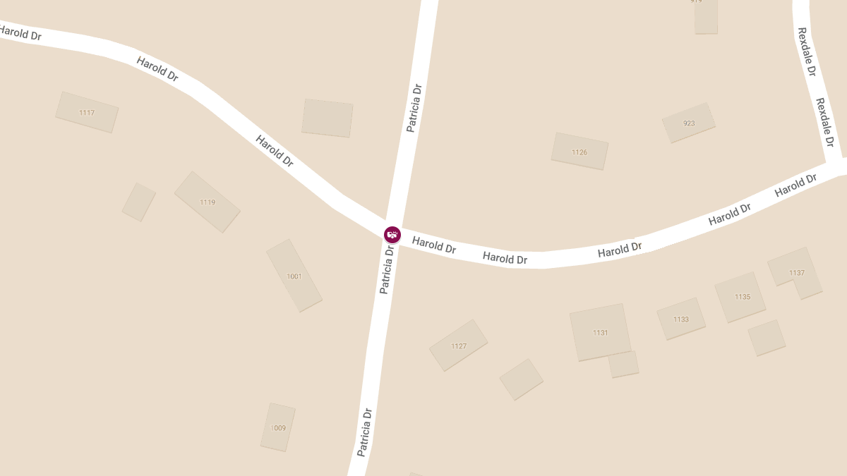 Injuries Reported in Accident at Patricia Dr and Harold Dr