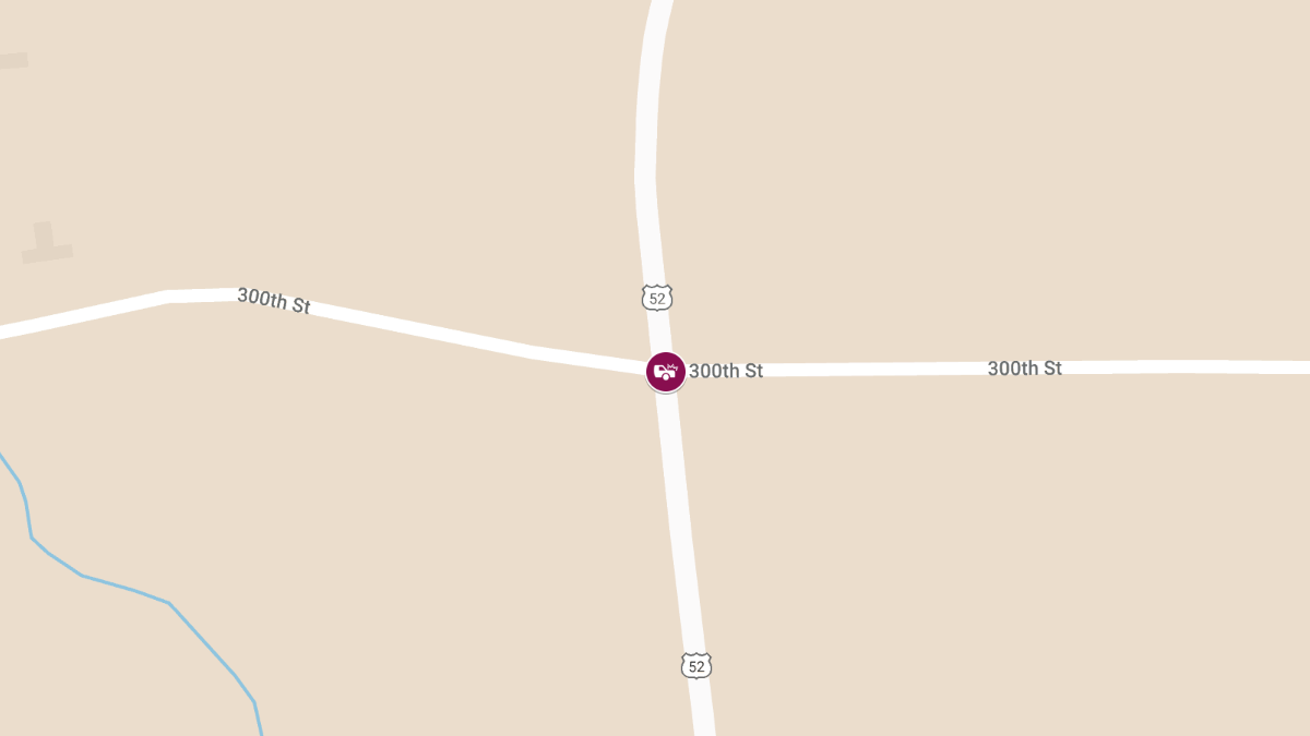 Injuries Reported in Accident on Highway 52 at 300th St