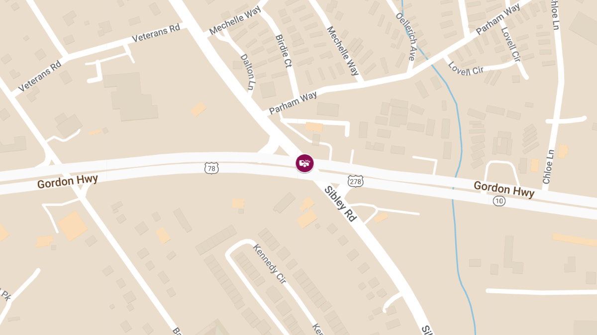Injuries Reported in Crash on Gordon Hwy Near Sibley Rd