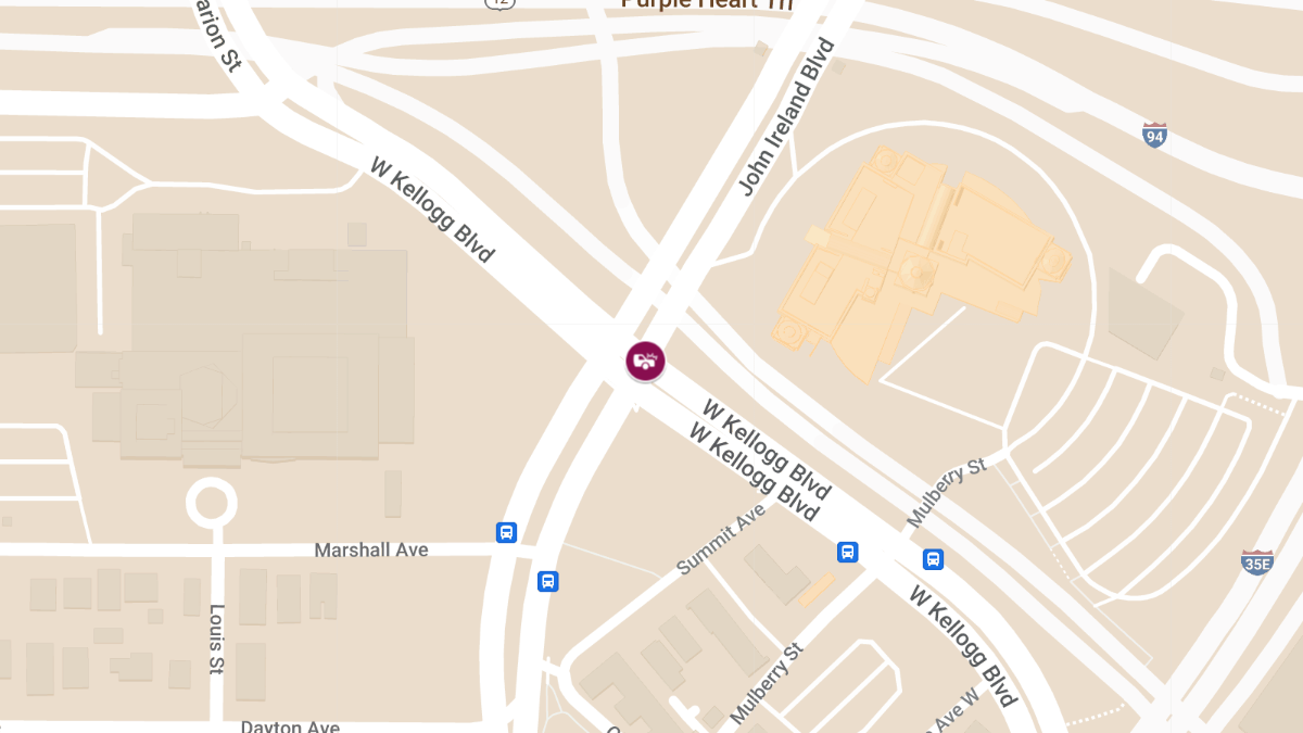 Injuries in Collision at Kellogg Blvd & John Ireland Blvd