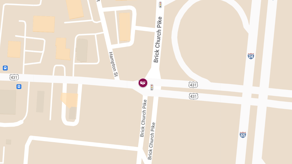 Injuries in Crash at Brick Church Pike and W Trinity Ln