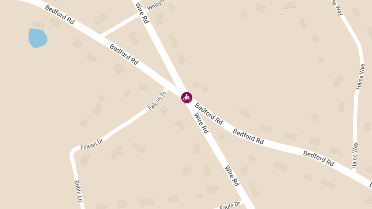 Injuries in Two Vehicles and a Motorcycle Crash at Wire Rd and Bedford Rd