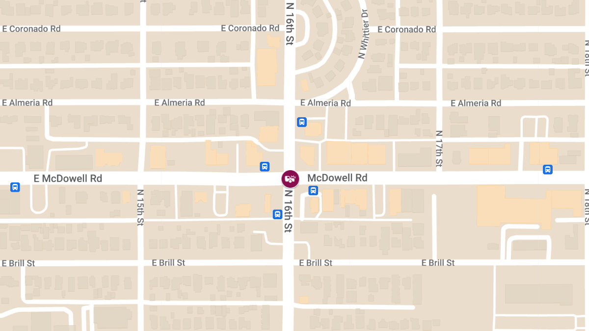 Injury Accident at 16th St and McDowell Rd