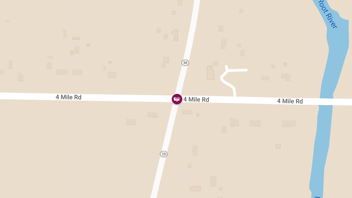 Injury Accident at 4 Mile Rd and Hwy 38