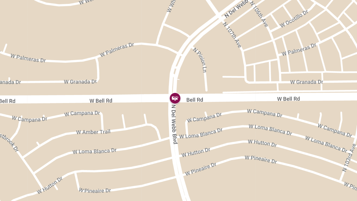Injury Accident at Bell Rd at Del Webb Blvd