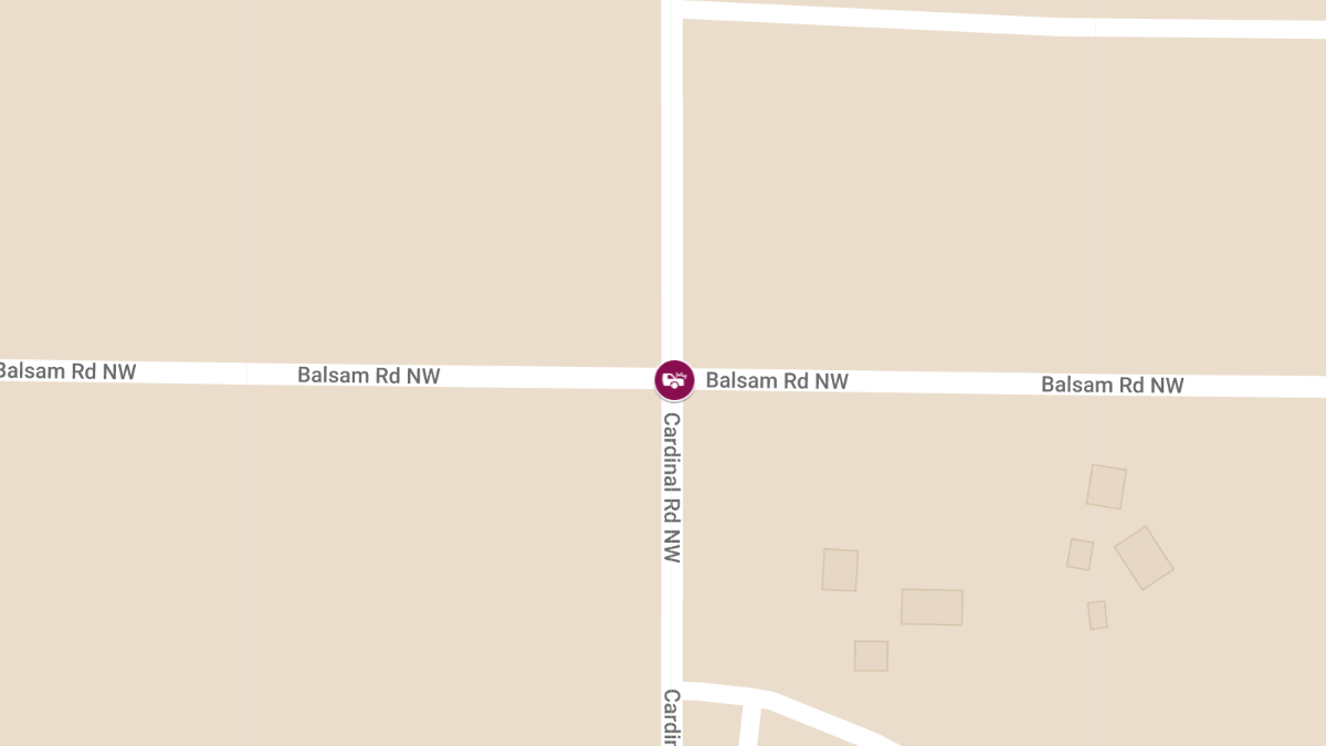 Injury Accident at Cardinal Rd NW and Balsam Rd NW