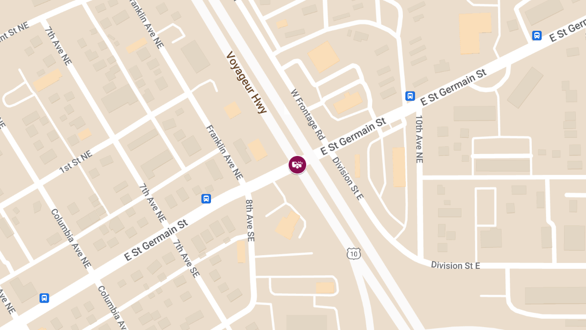 Injury Accident at EB Highway 10 and Saint Germain St