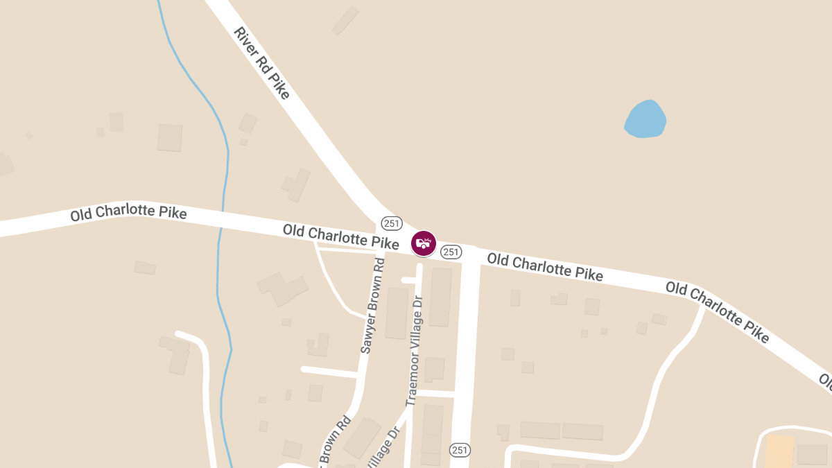 Injury Accident at Old Charlotte Pike and River Road Pike