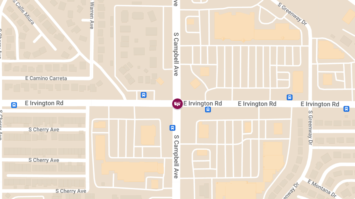 Injury Accident at S. Campbell Ave and E. Irvington Rd