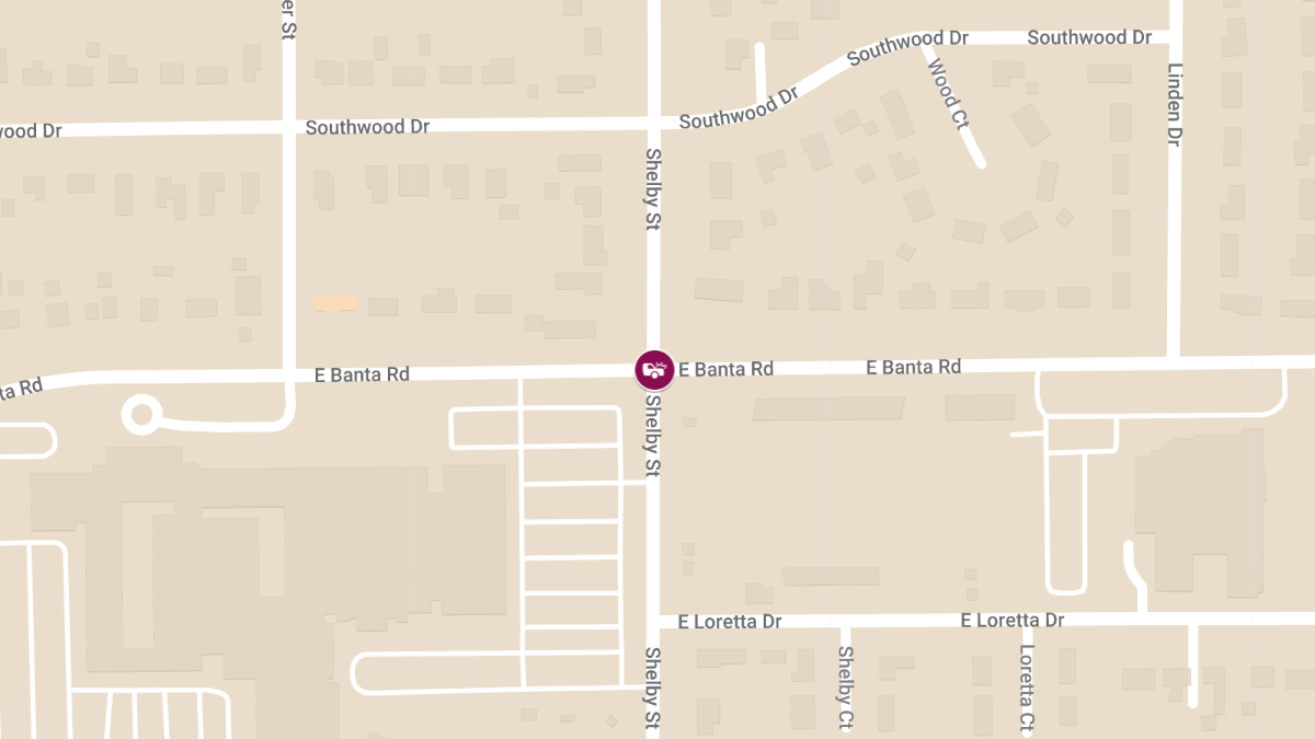 Injury Accident at Shelby St & E Banta Rd