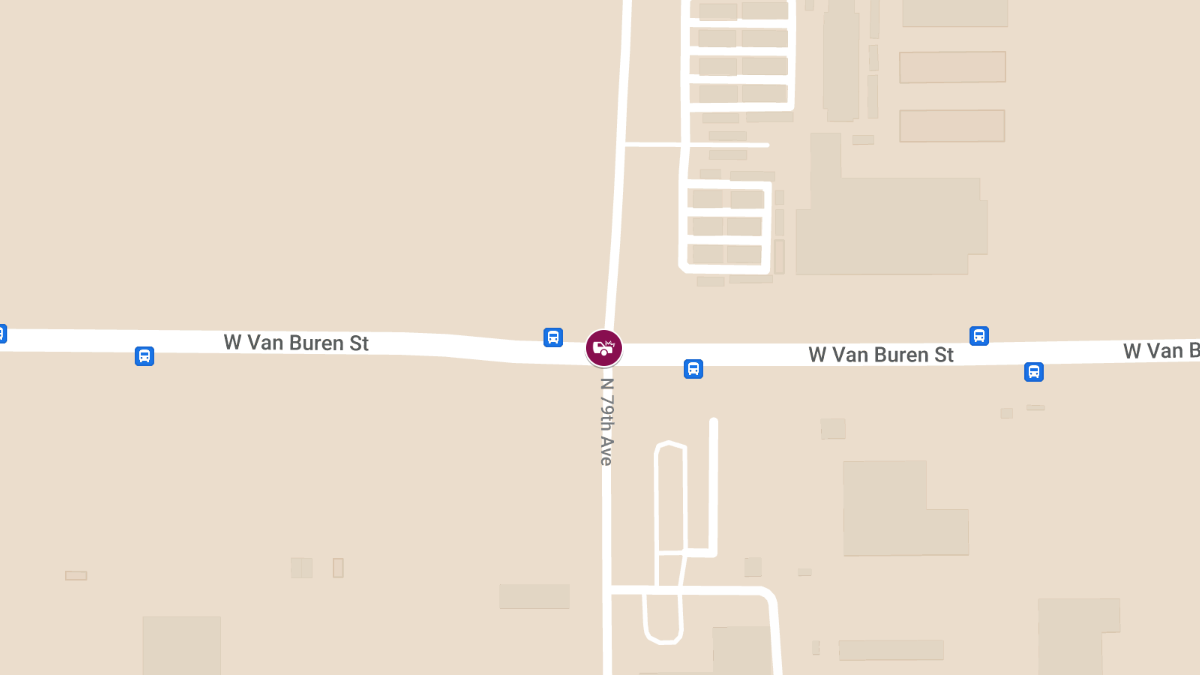 Injury Accident on 79th Ave north of Van Buren St