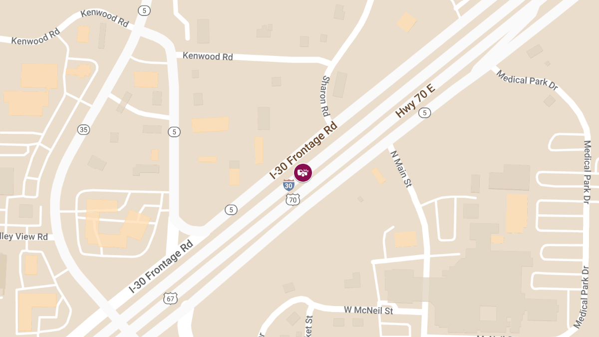 Injury Accident on EB I-30 Near Exit 128