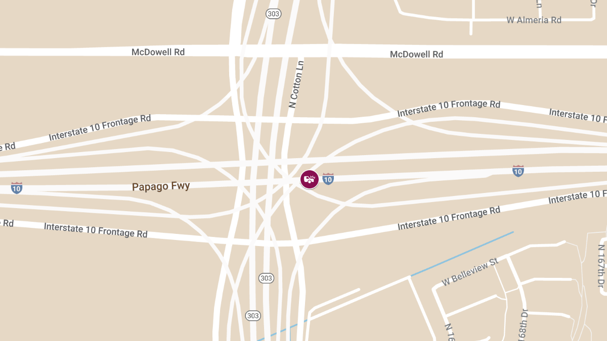 Injury Accident on I-10 EB after Loop 303/Cotton Ln - Exit 124