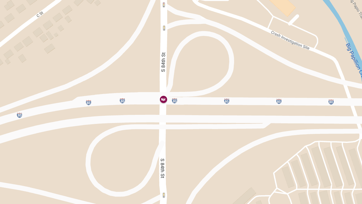 Injury Accident on I-80 EB at 84th St