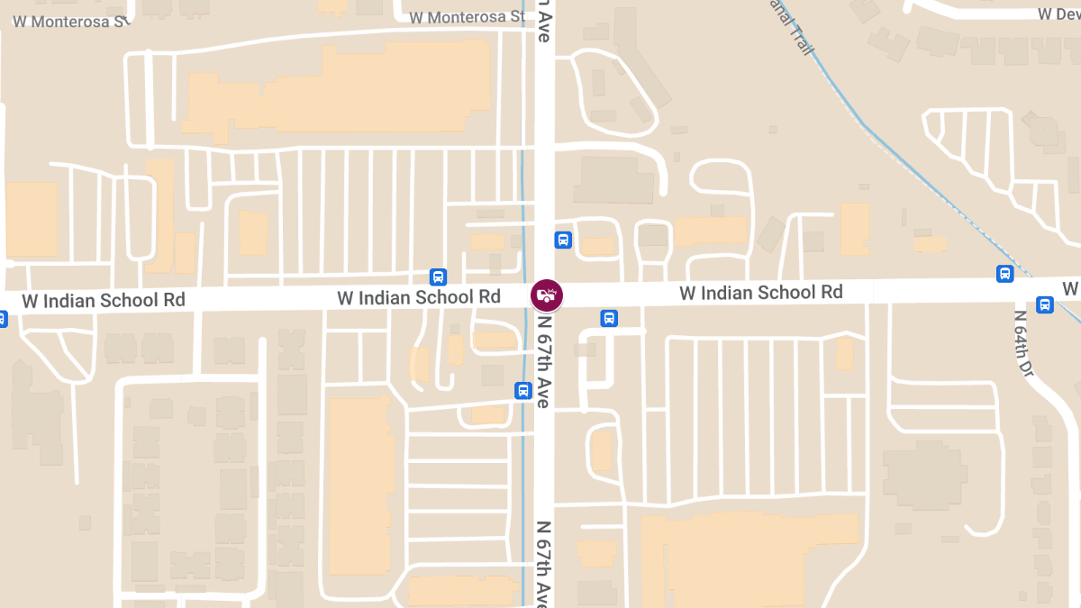 Injury Accident on Indian School Rd east of 67th Ave