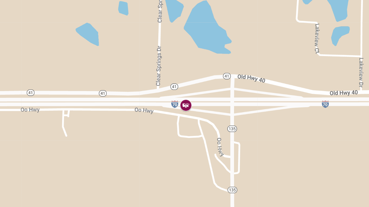 Injury Accident on Interstate 70 Westbound at Mile Marker 88.4