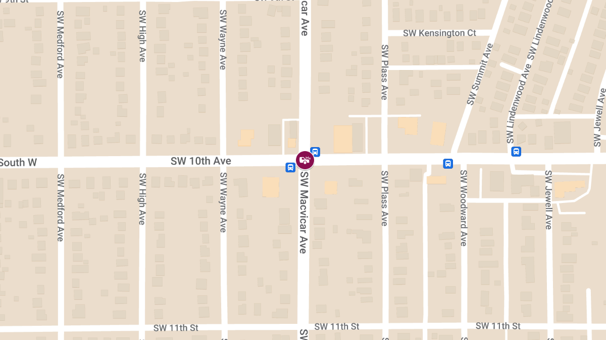 Injury Collision at S.W. 6th and MacVicar Avenues