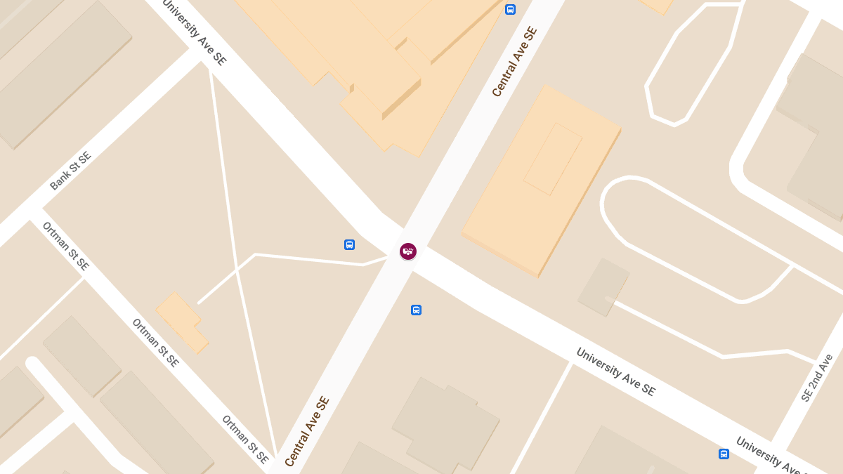 Injury Collision at University Ave SE & Central Ave SE