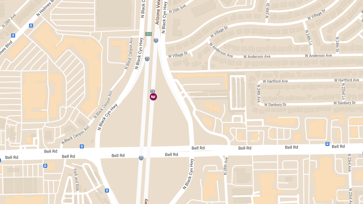 Injury Crash Reported on I-17 near Bell Rd