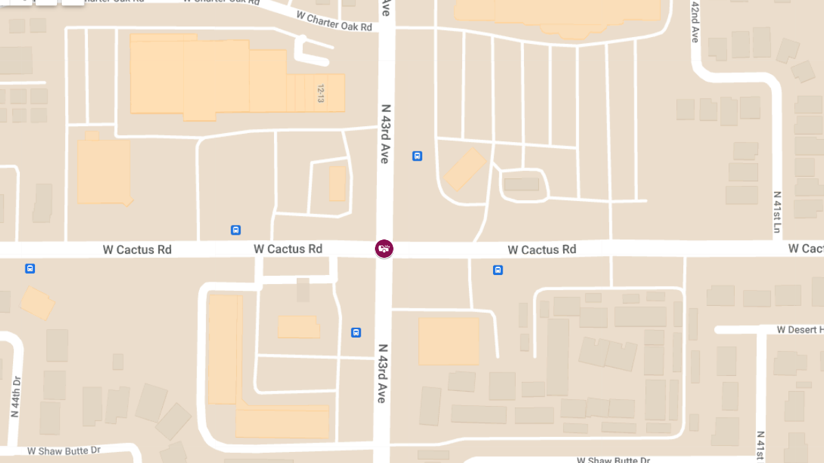 Injury Crash at 43rd Ave and Cactus Rd