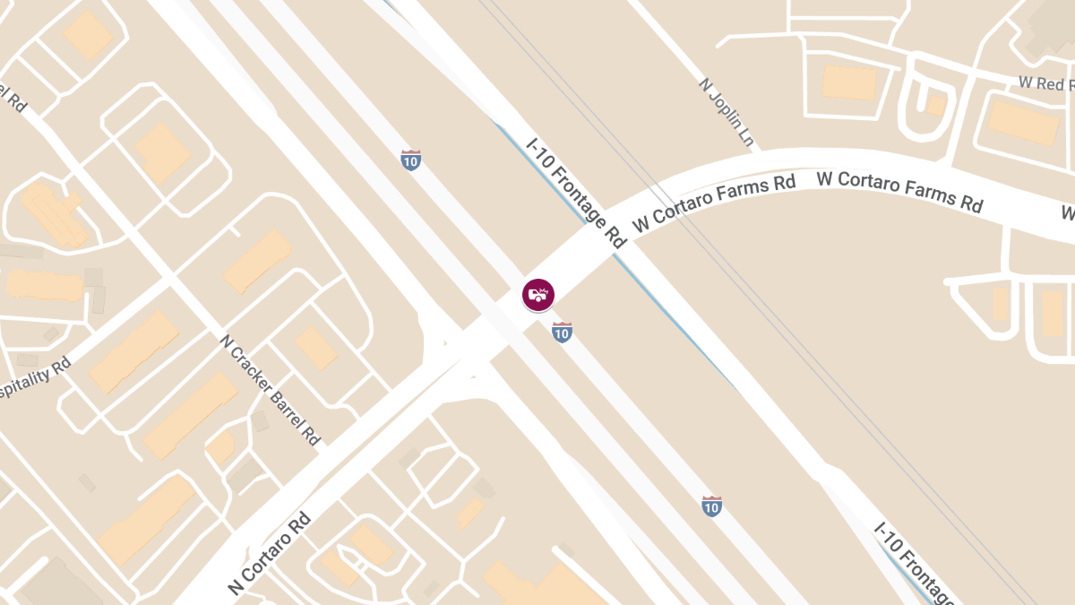 Injury Crash at Cortaro and Eastbound I-10 Frontage Road