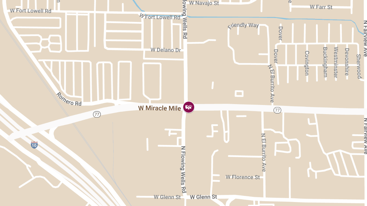 Injury Crash at Flowing Wells Rd and Miracle Mile